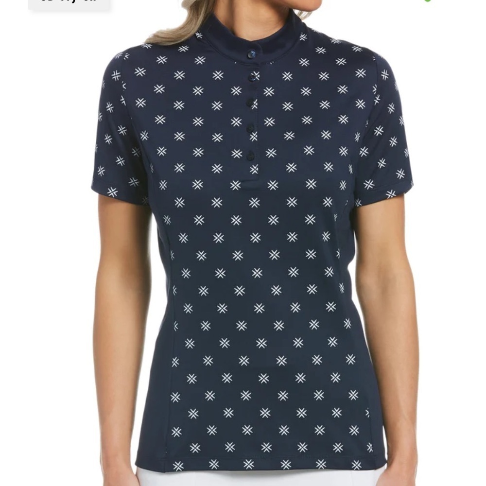 NWT Womens Chevron Floral Print Shirt by Callaway